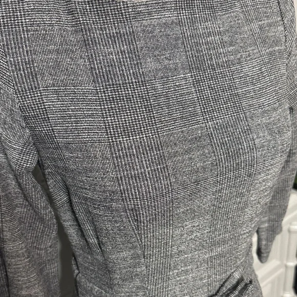 H&M Elegant Gray Plaid Dress Size XS - Picture 2 of 13